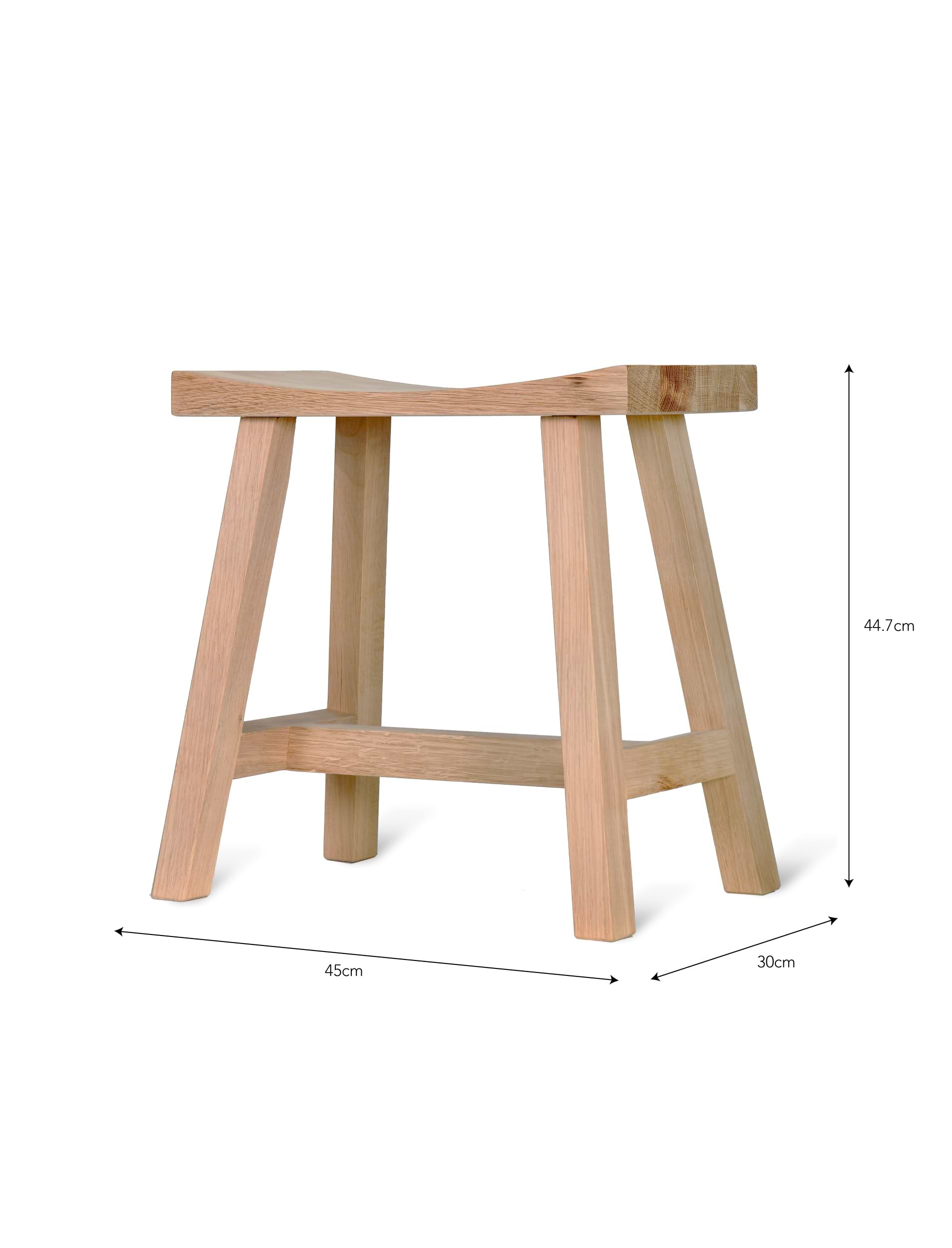 Clockhouse Stool - Beech Wood, Carbon & Natural