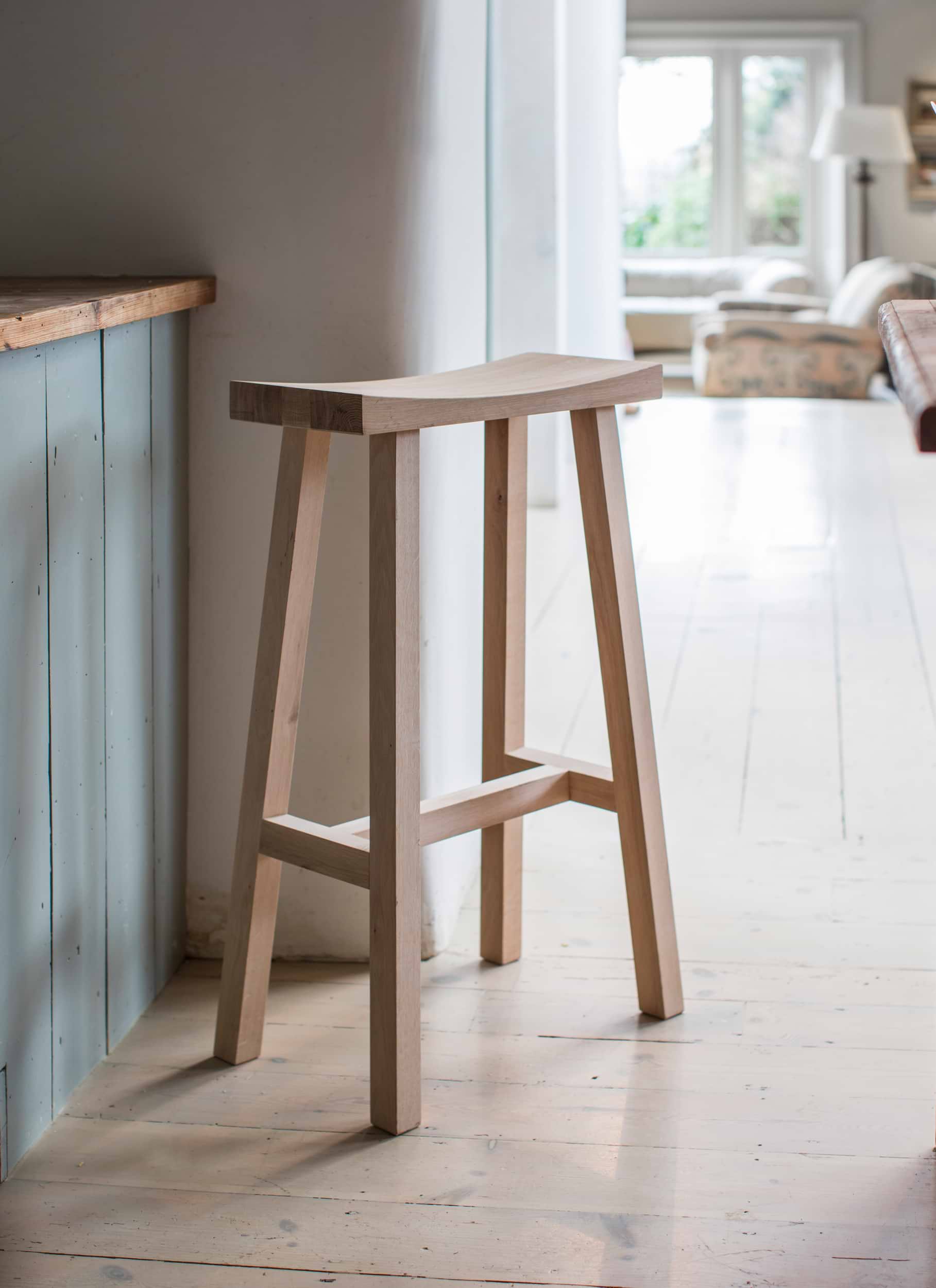 スツール Klokken Stool Clockhouse Bar Stool - Oak Wood, Natural | Garden Trading
