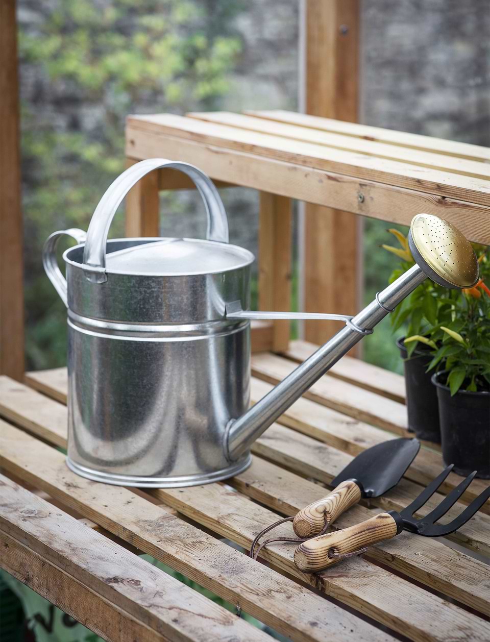 Classic Watering Can 10L Silver