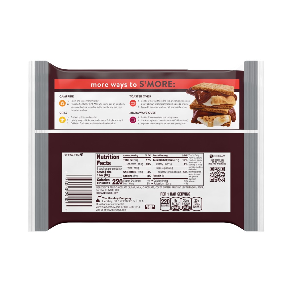Hershey's Milk Chocolate 6 Units 263g - HERSHEYS - Duty Free