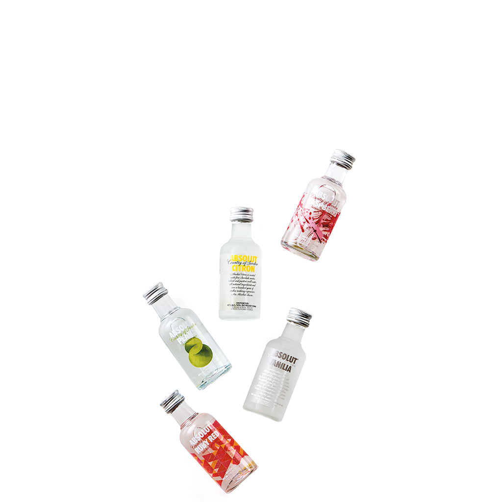 Absolut Vodka Sweden Five 40% 5X50ml - ABSOLUT MINI - Duty Free