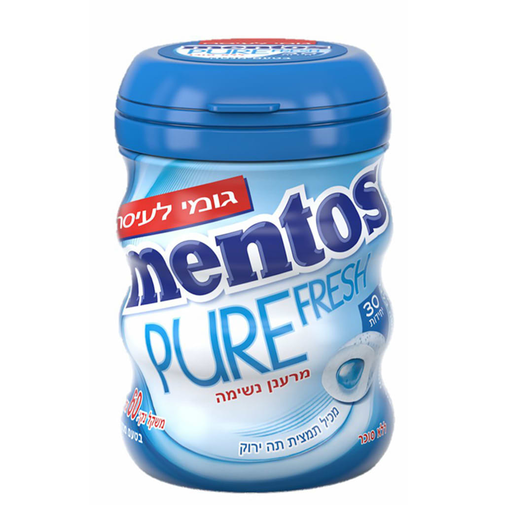 Mentos Pure Minte Gum Bottle 60g - MENTOS - Duty Free