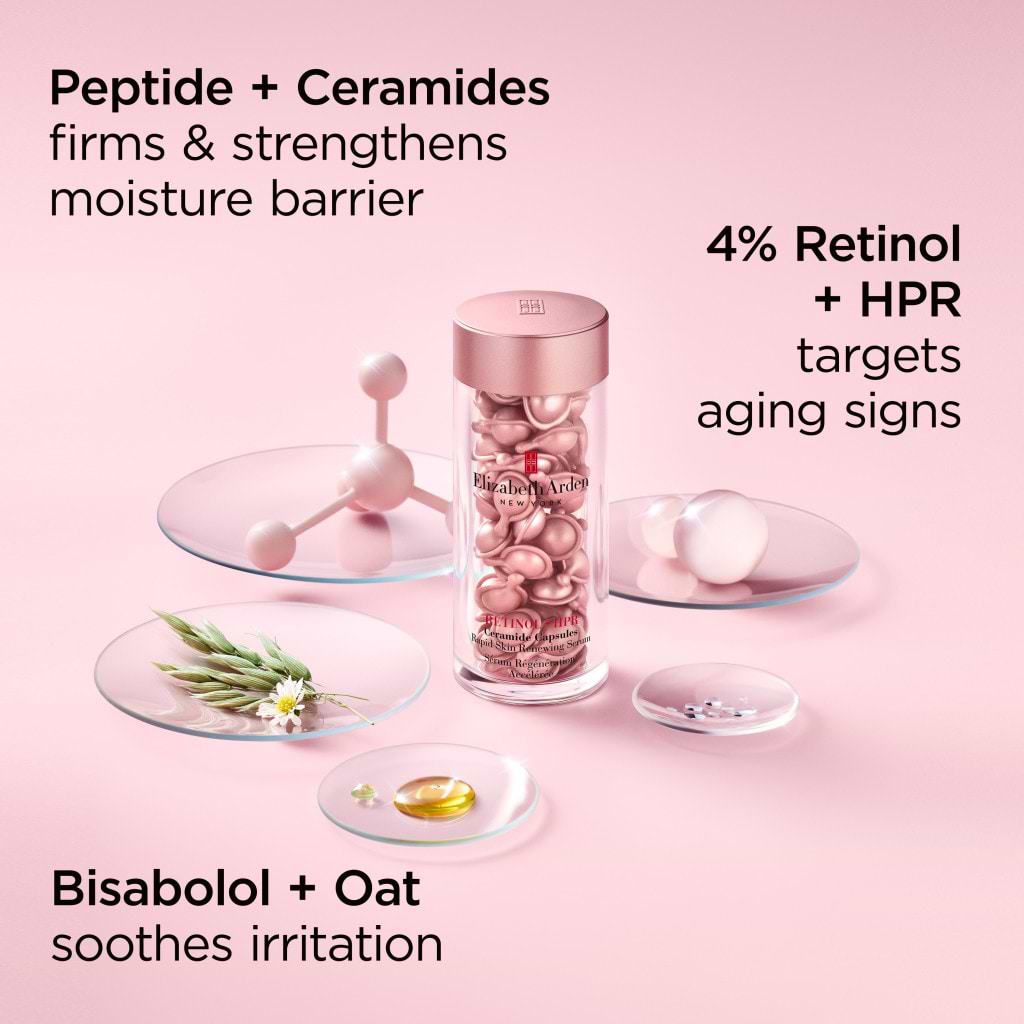 Elizabeth Arden Ceramide Retinol + Hpr Face Capsules 60Unit - ELIZABETH ARDEN - Duty Free