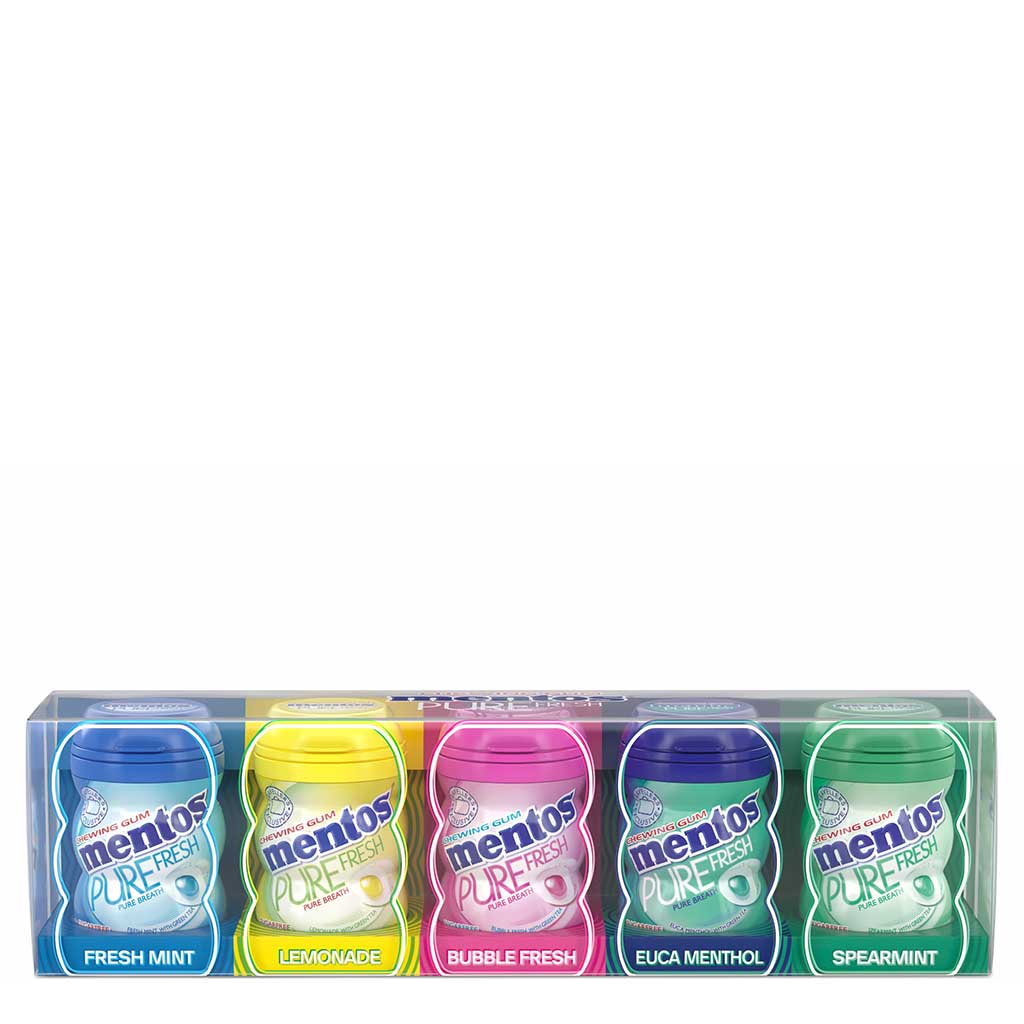 Mentos Gum Nano Bottles 5X20 GR - MENTOS - Duty Free