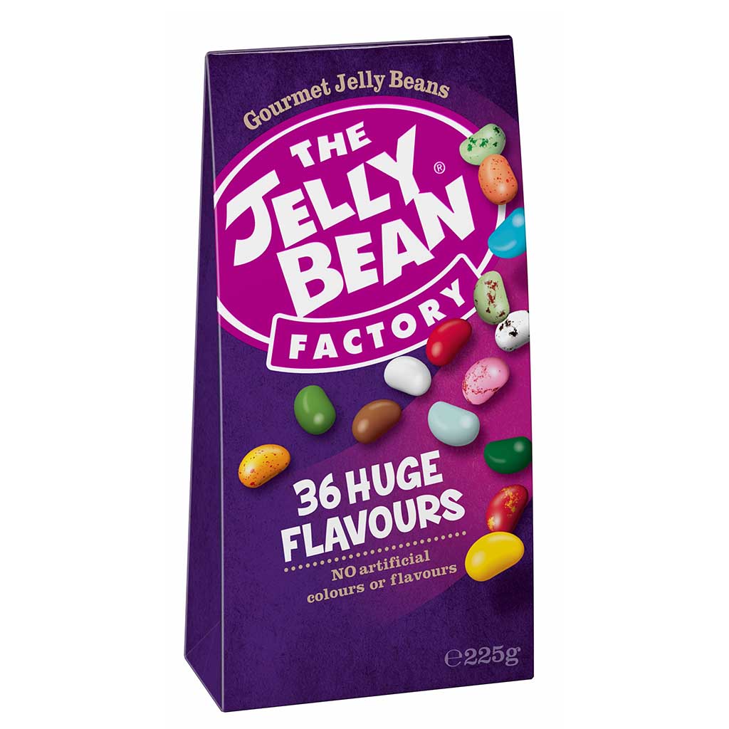 The Jelly Bean Factory 36 Flavours Atrium Box 225g - THE JELLY BEAN FACTORY - Duty Free