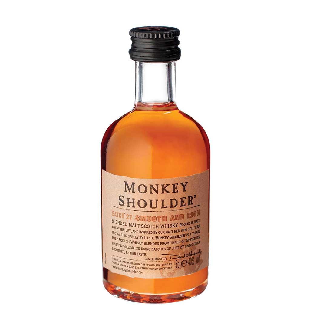 Monkey Shoulder Scotch Whisky 40% 50ml - MONKEY SHOULDER MINI - Duty Free