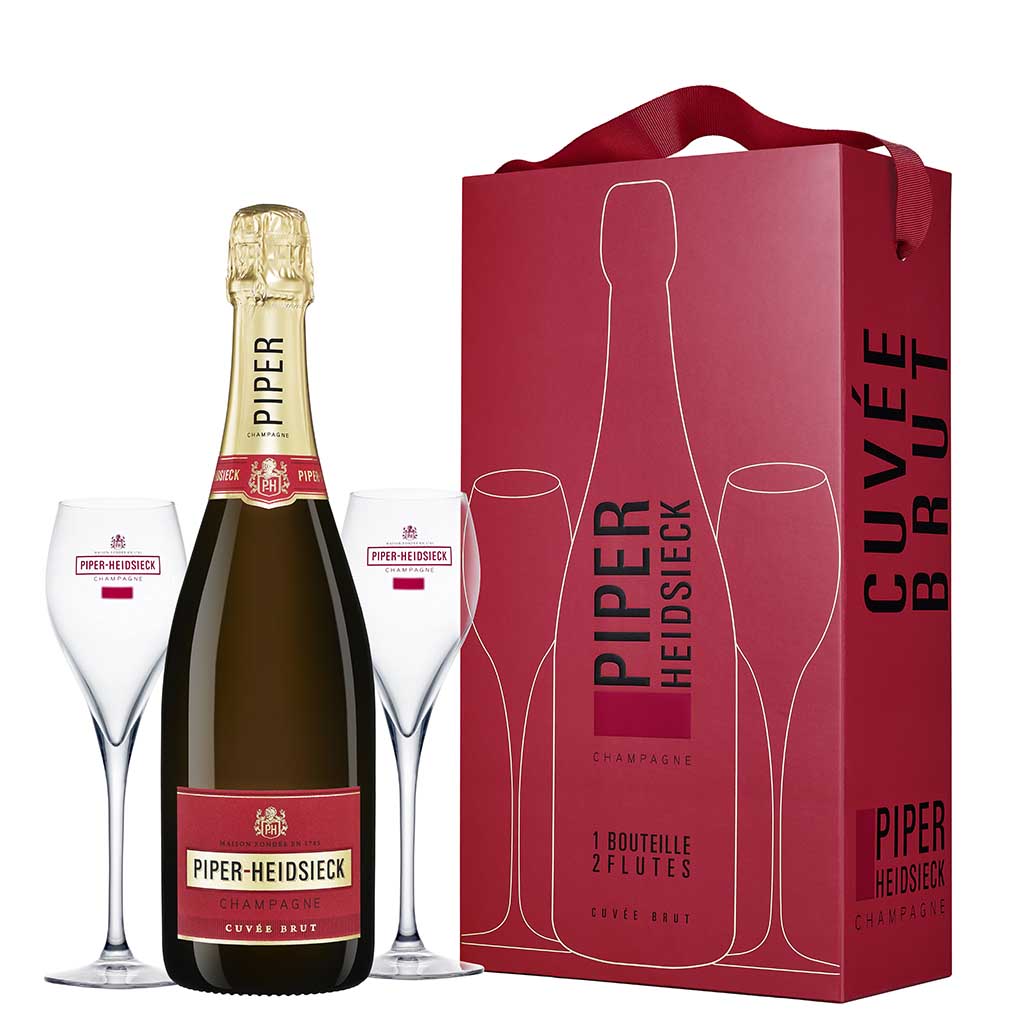 Piper-heid Glasspack Brut 12% 750ml - PIPER HEIDSIECK - Duty Free
