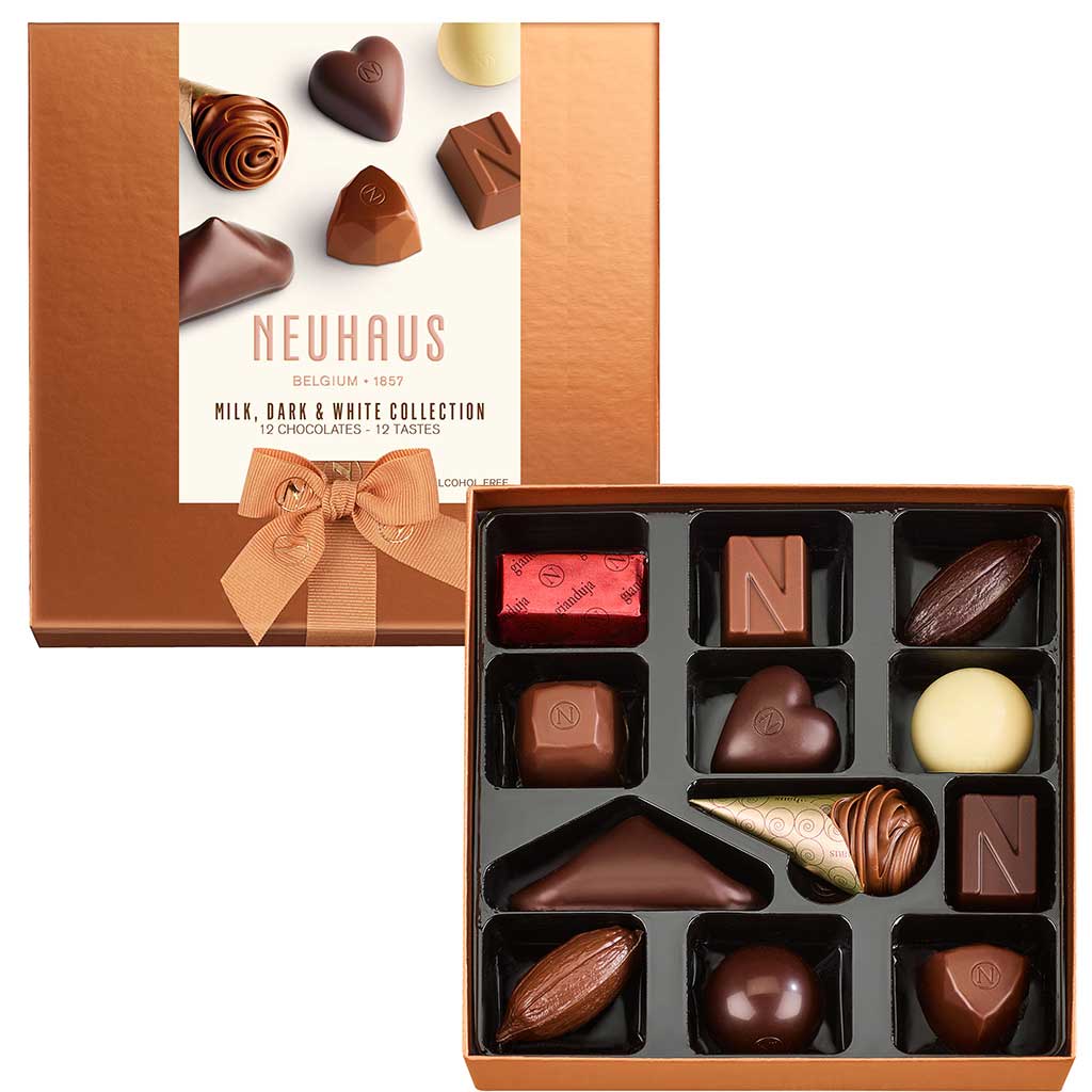 Neuhaus Coll Milk Dark White 12 Pc 141g - NEUHAUS - Duty Free