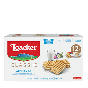 Loacker Classic Alpine Milk 12x45g - LOACKER - Duty Free Loacker Classic Alpine Milk 12x45g - LOACKER - Duty Free
