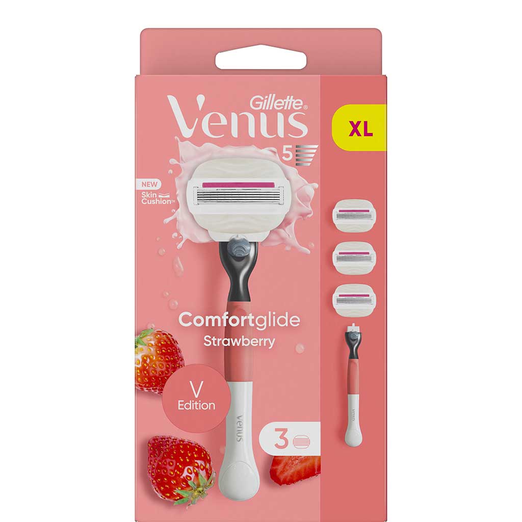 Venus Comfotglide Strawberry 3 units - VENUS - Duty Free