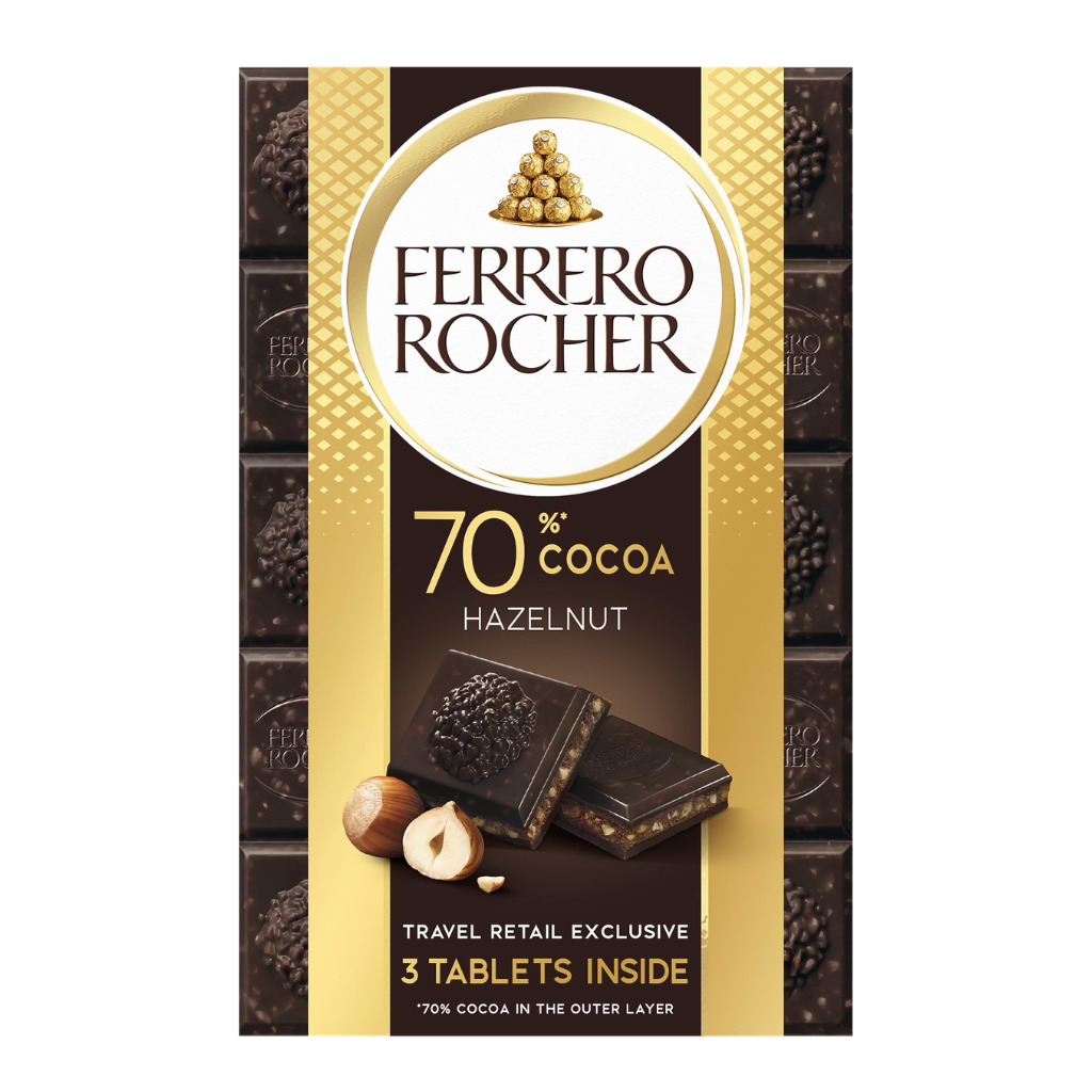 Ferrero Rocher Tablets Dark 70% 270g - FERRERO ROCHER - Duty Free