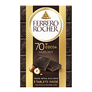Ferrero Rocher Tablets Dark 70% 270g - FERRERO ROCHER - Duty Free Ferrero Rocher Tablets Dark 70% 270g - FERRERO ROCHER - Duty Free