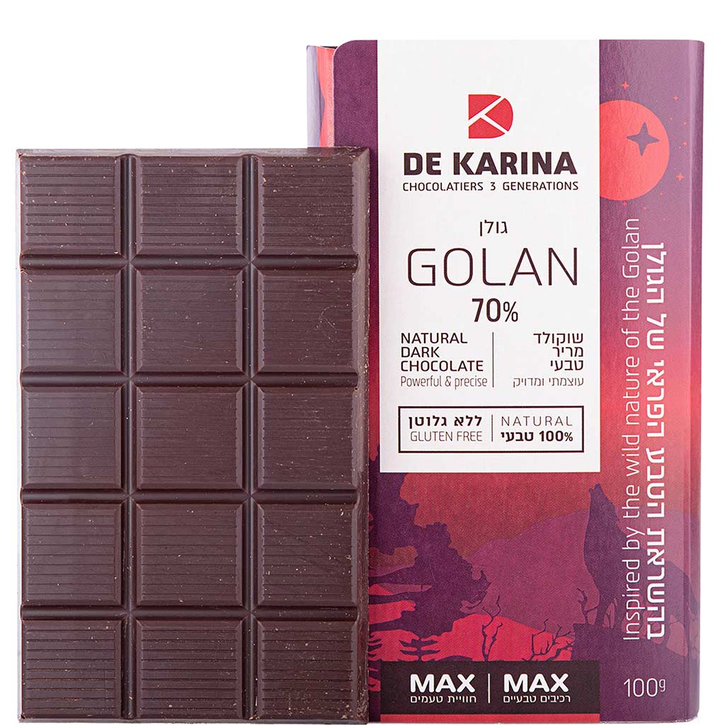 De Karina Golan Natural Dark Chocolate 100g - DE KARINA - Duty Free