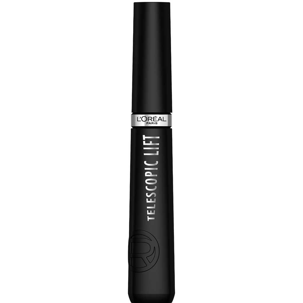Loreal Paris Lengthening Mascara Telescopic Lift - LOREAL PARIS - Duty Free - הכירו את המסקרה הטלסקופית של לוריאל פריז. הרימי את הריסים שלך לשלב הבא עם ריסים במראה של עד 5 מ"מ ומראה מורם של עד 24 שעות. עם מברשת דו-צדדית בלעדית, הצד השטוח