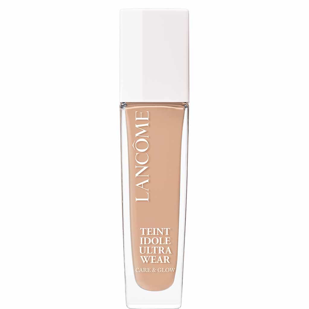 Lancome Teint Idole Ultra Wear Care & Glow Make Up Makeup 30ml - LANCOME - Duty Free - טכנולוגיית מייק אפ חסרת תקדים המעניקה לעור הפנים שלך זוהר בריא וטבעי למשך 24 שעות. מייק אפ זוהר זה מעניק כיסוי בינוני, רענן כל היום, מדגיש את התכונות שלך ותופס