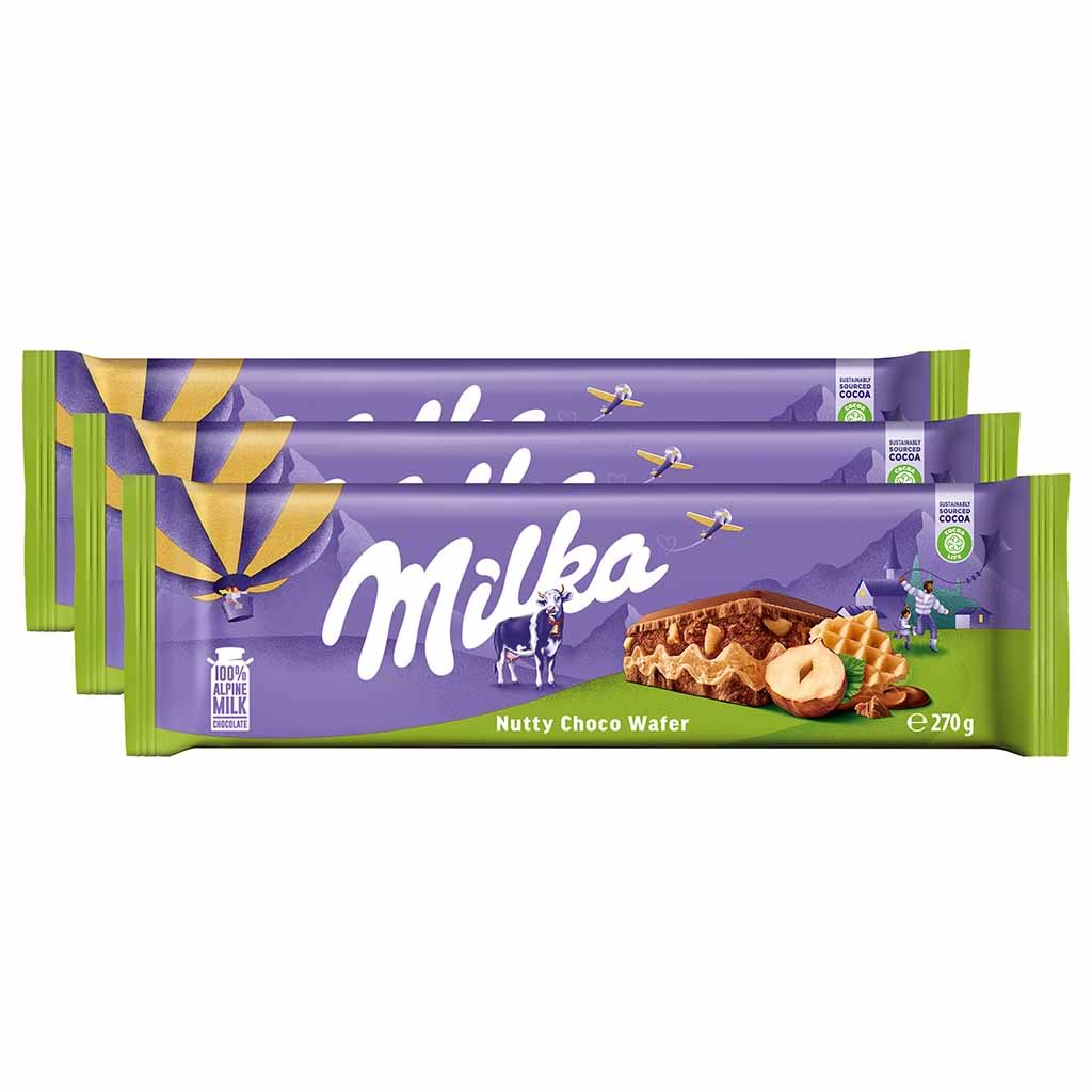 Milka Nutty Choco Wafer 13ca 3x270g - MILKA - Duty Free
