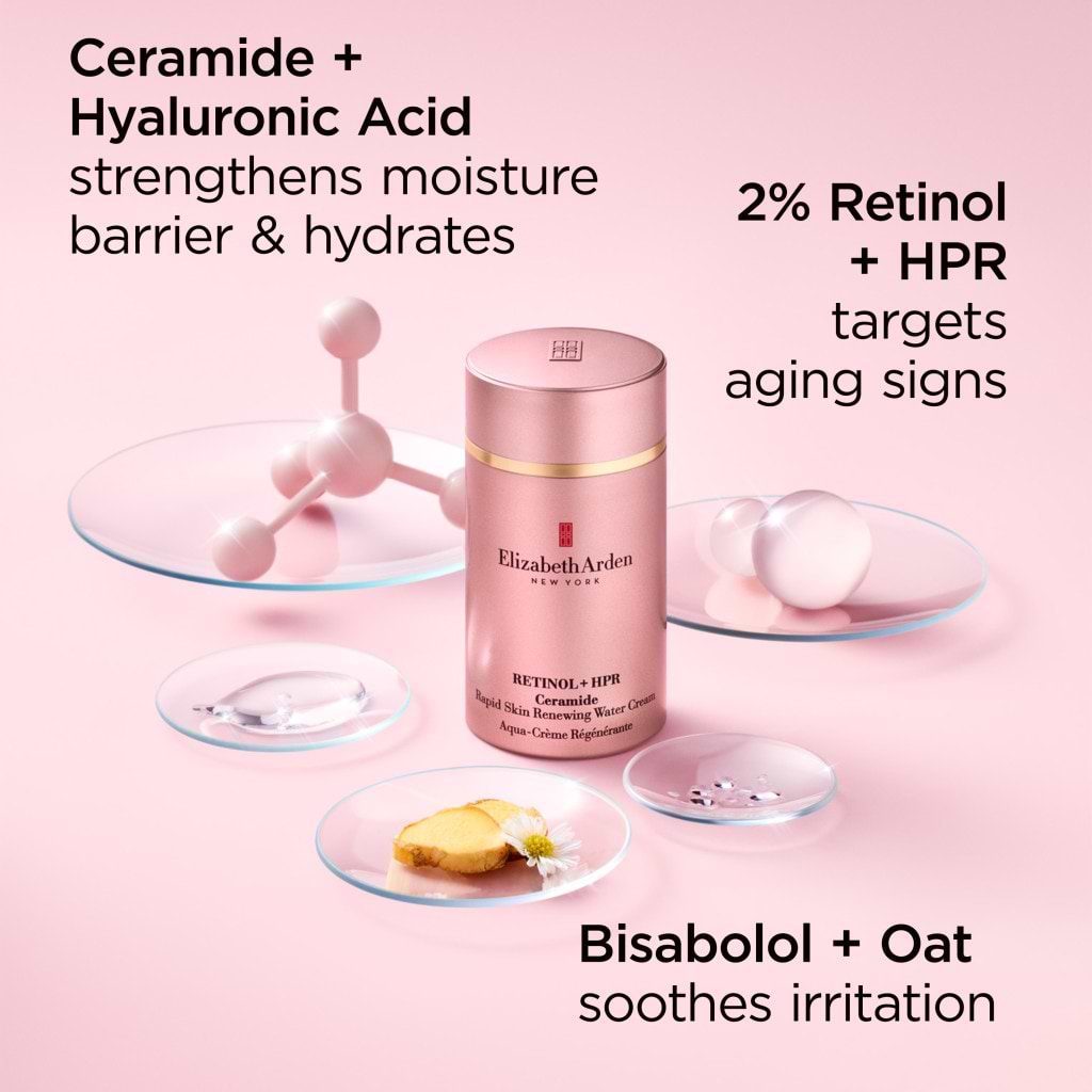 Elizabeth Arden Retinol + HPR Ceramide Rapid Skin Renewing Water Cream 50ml - ELIZABETH ARDEN - Duty Free