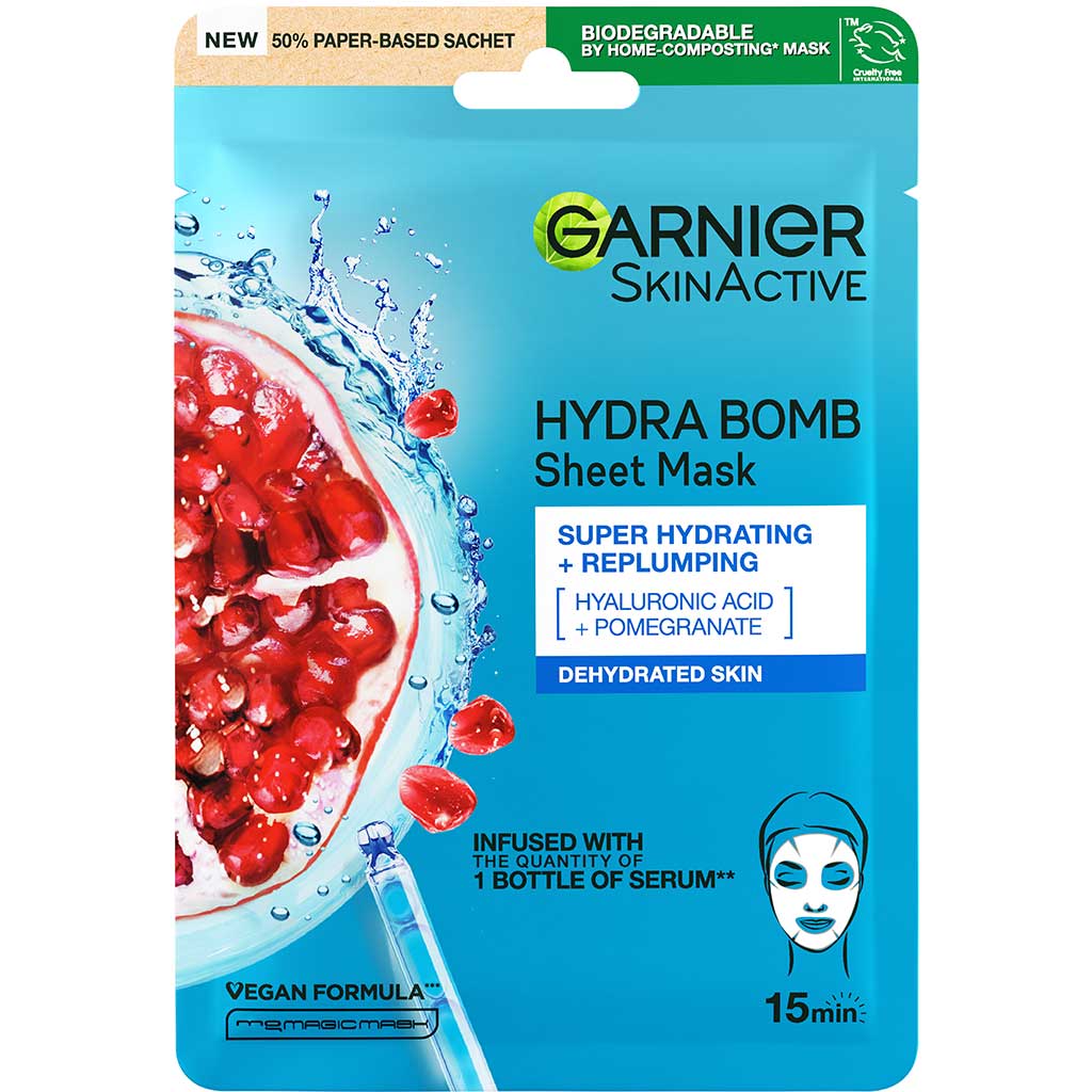 Garnier Skinactive Moisture Bomb Pomegranate And Hyaluronic Acid Face Mask 1unit - GARNIER - Duty Free Garnier Skinactive Moisture Bomb Pomegranate And Hyaluronic Acid Face Mask 1unit - GARNIER - Duty Free
