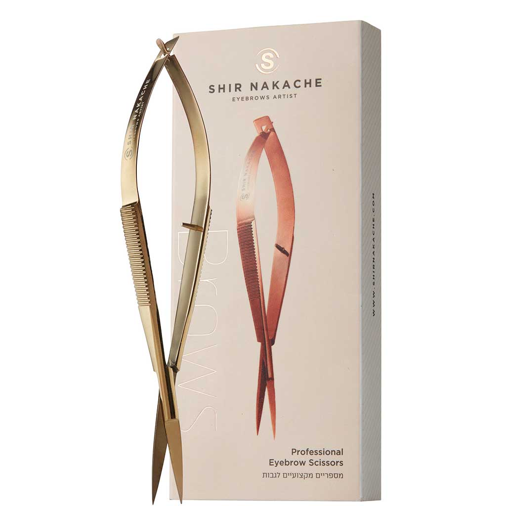 Shir Nakache Gold Rose Eyebrow Scissors - SHIR NAKACHE - Duty Free