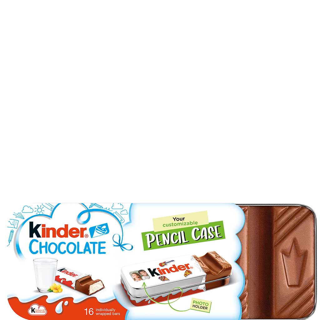 Kinder Chocolate T(8x2)x12 Pencil Case 200g - KINDER - Duty Free