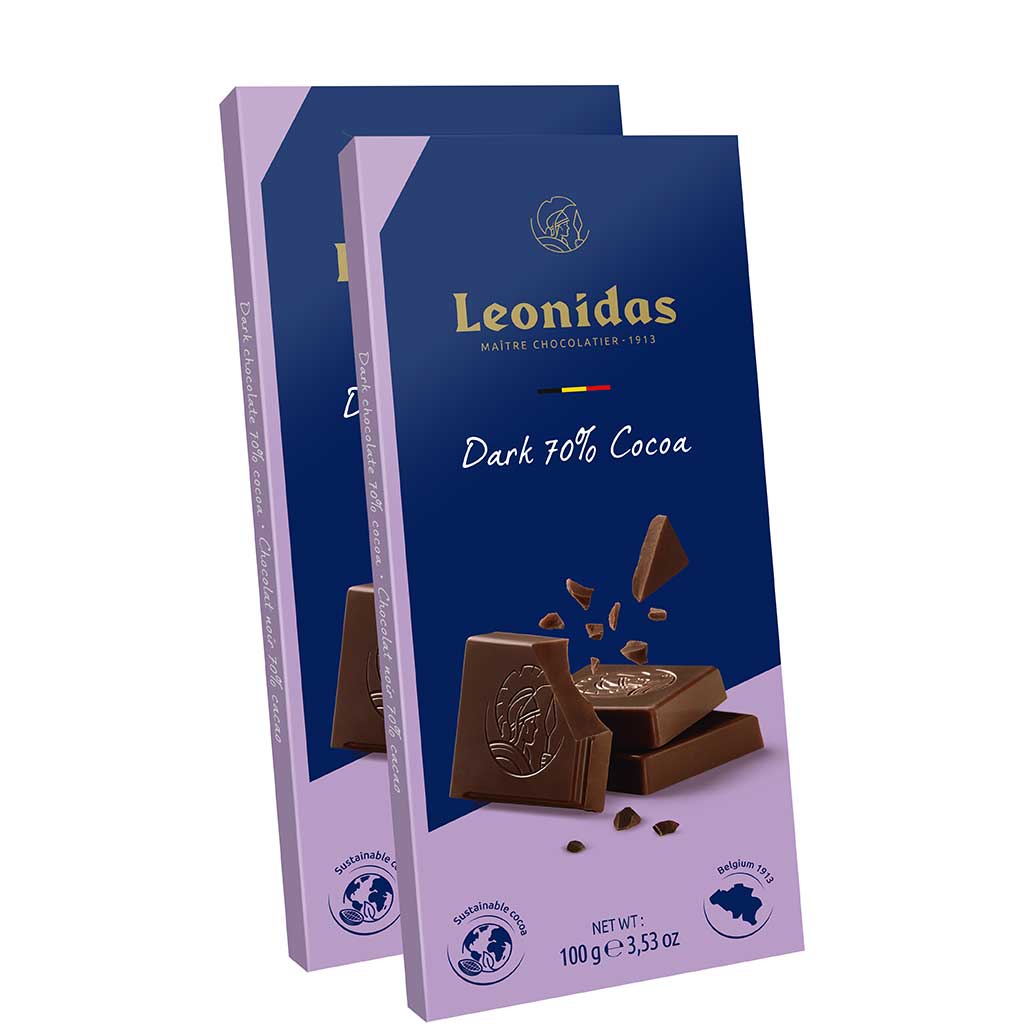 Leonidas Set Tablet Dark 70% 100gx2 - LEONIDAS - Duty Free Leonidas Set Tablet Dark 70% 100gx2 - LEONIDAS - Duty Free