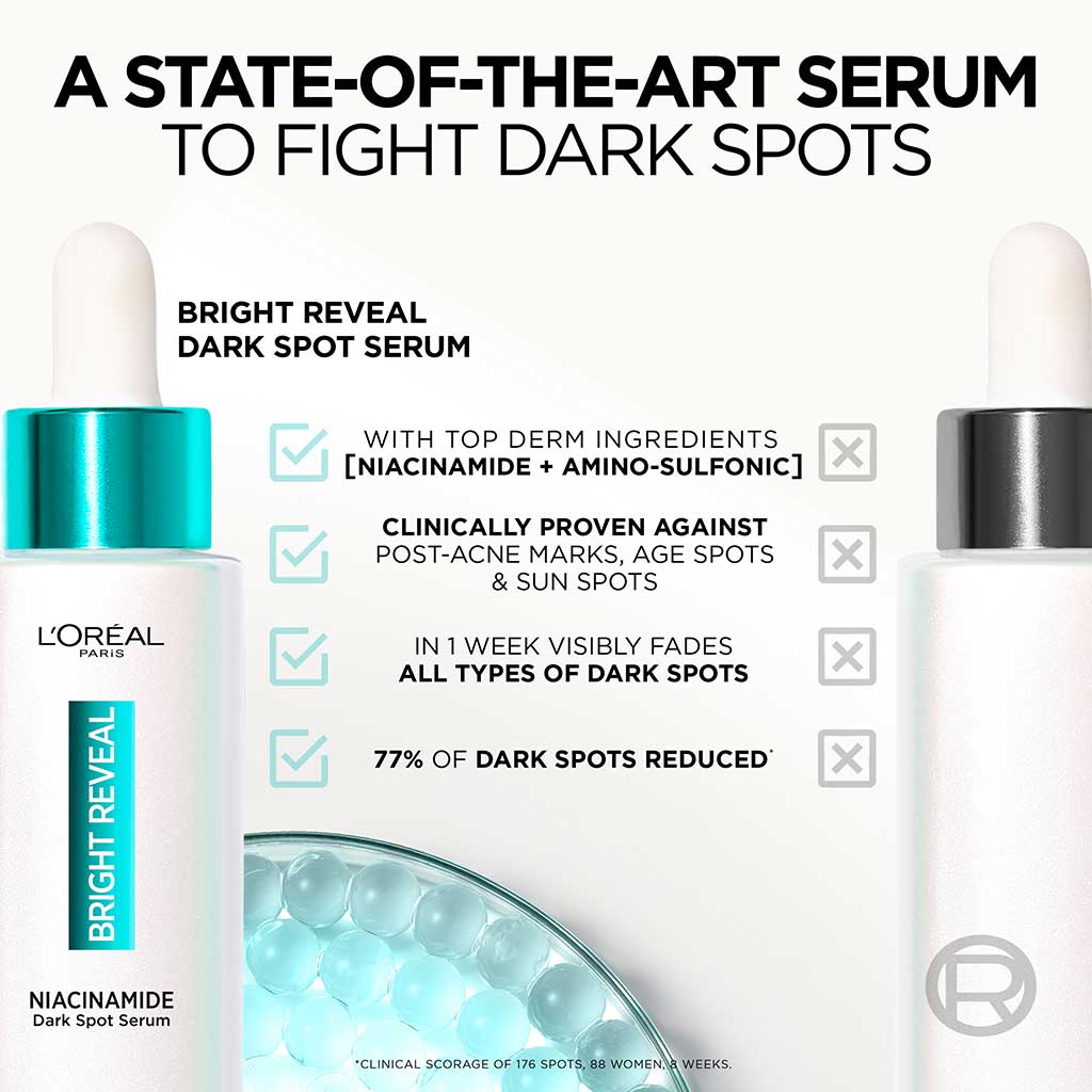 Loreal Paris Bright Reveal Dark Spot Face Serum 30ml - LOREAL PARIS - Duty Free