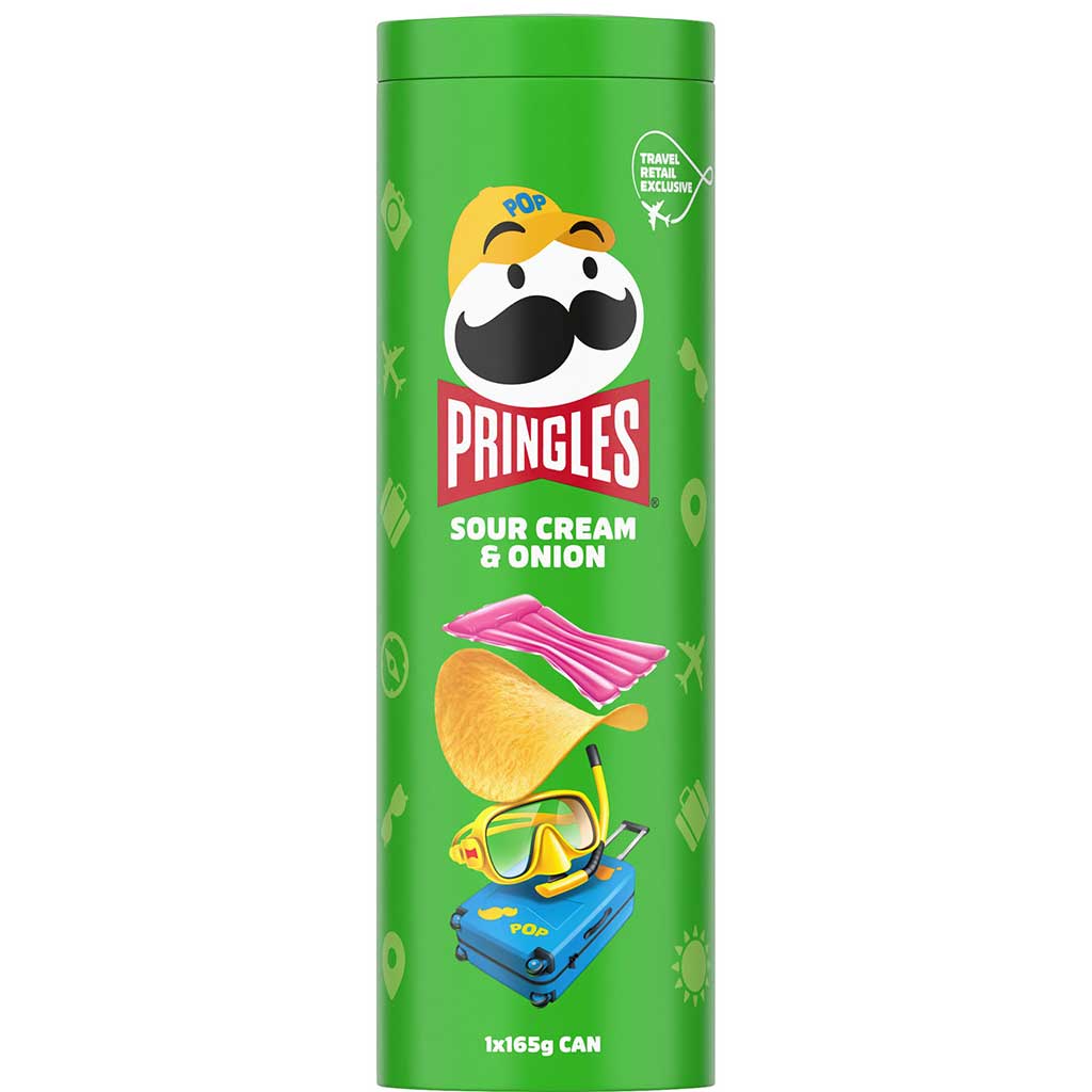Pringles Sour Cream&amp;onion Tin 165g - PRINGLES - Duty Free