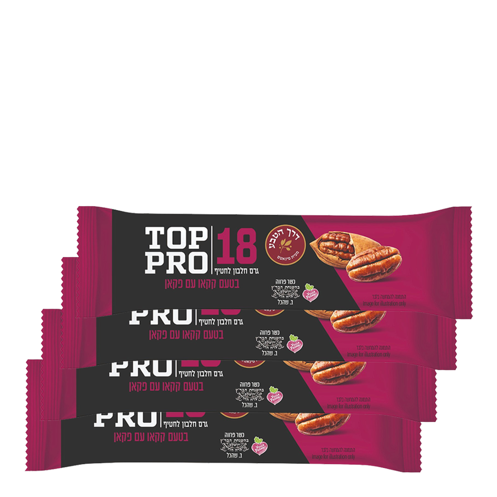 Derech Hateva Top Pro Protein Bar Cocoa-pecan (4x60g) 240g - DERECH HATEVA - Duty Free