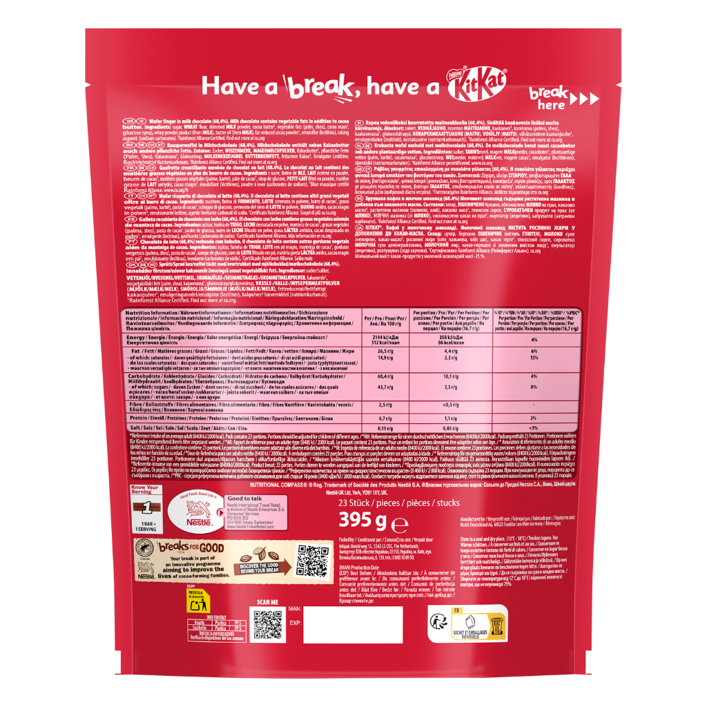 Kit Kat  Mini Milk Share Bag 395g - KIT KAT - Duty Free