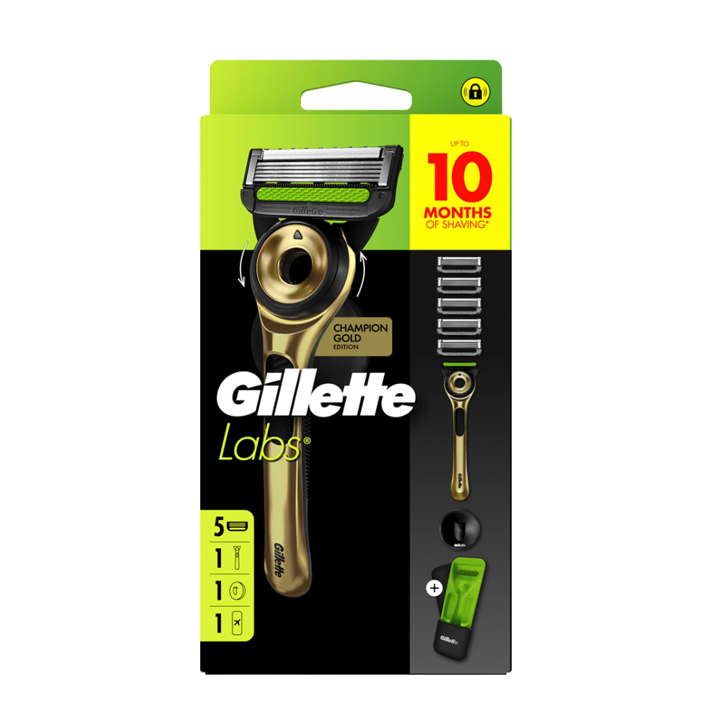 Gillette Labs Handle +5 Count Blades +shower Hook -  Duty Free