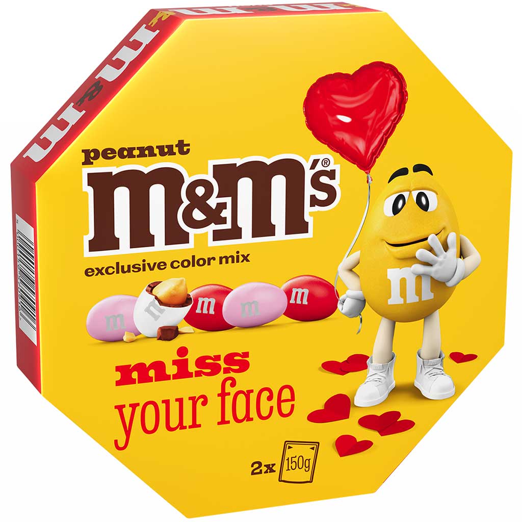 M&amp;m's Milk Chocolat Covered Peanuts In A Sugar Shell. Miss Your Face 2x150g - M&M'S - Duty Free