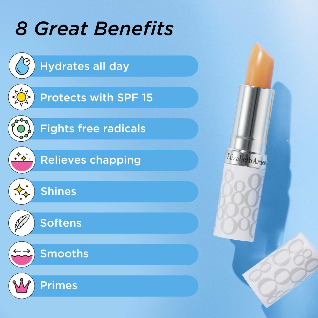Elizabeth Arden Eight Hour Cream Lip Protectant Stick Sheer Tint Sunscreen SPF 15, Honey 3.7g - ELIZABETH ARDEN - Duty Free