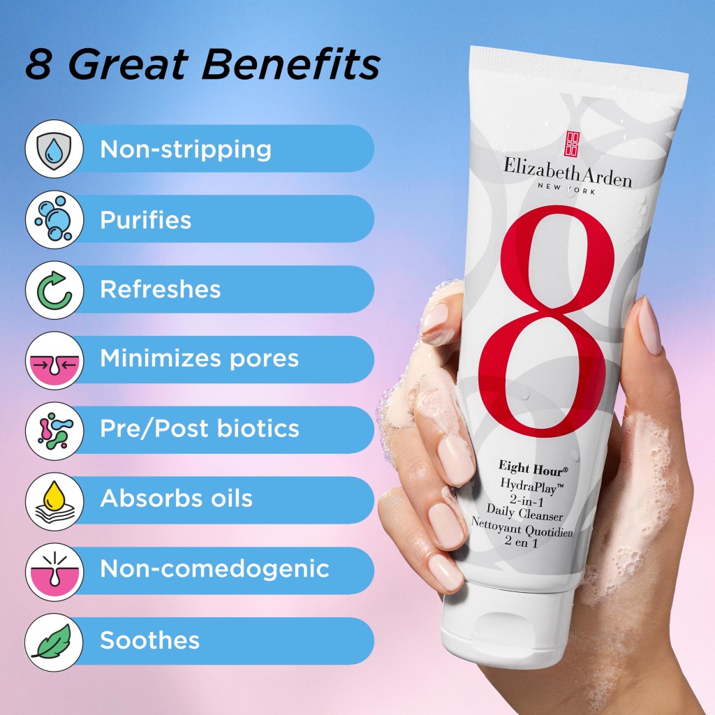 Elizabeth Arden Eight Hour HydraPlay(TM) 2-in-1 Daily Cleanser, 125ml - ELIZABETH ARDEN - Duty Free