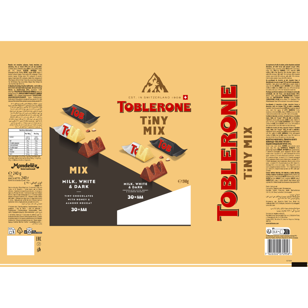 Toblerone Tiny Mix Bag 240g - TOBLERONE - Duty Free