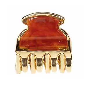 Janeke Hair-clip, Golden W/brown - JANEKE - Duty Free Janeke Hair-clip, Golden W/brown - JANEKE - Duty Free