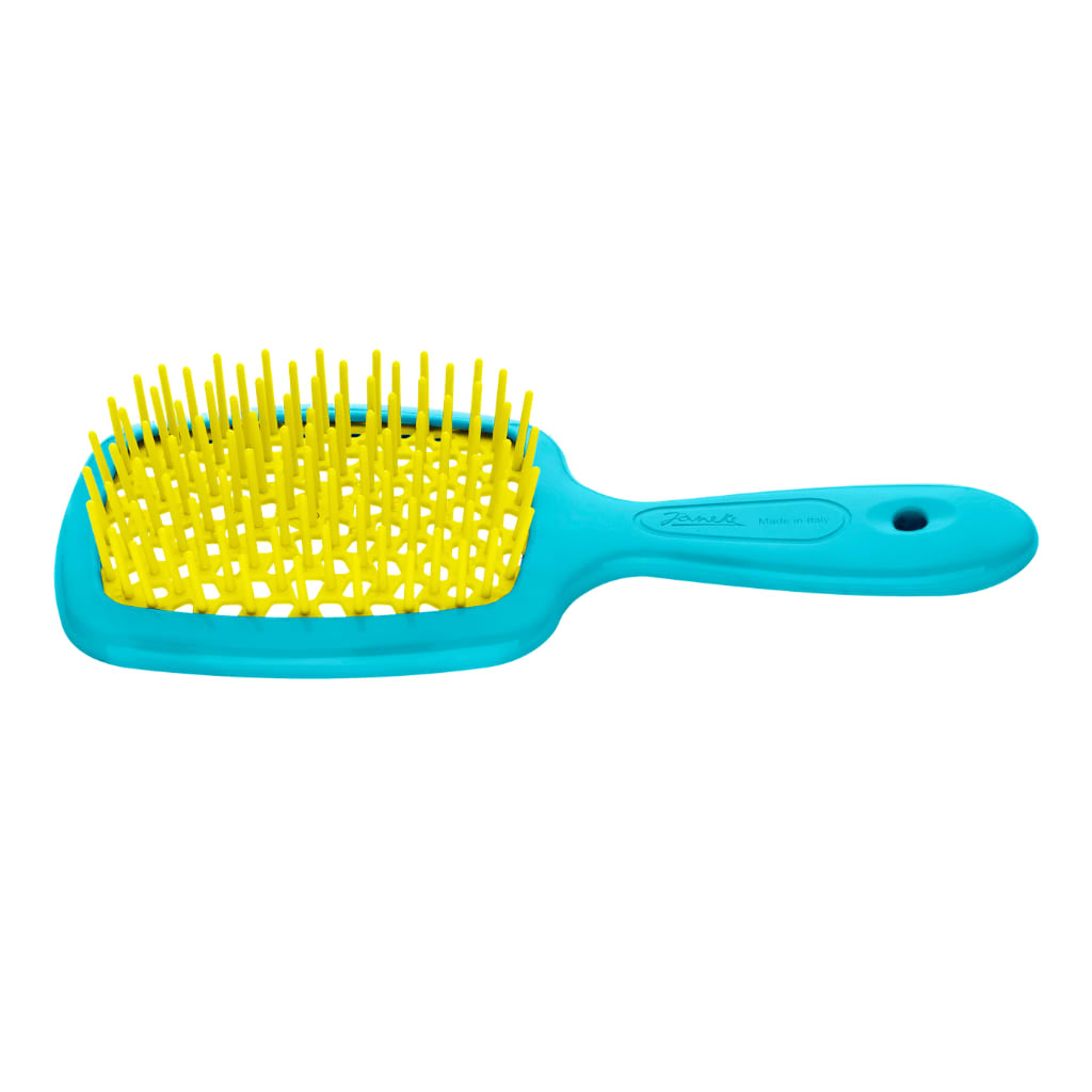 Janeke Small Superbrush Turquoise W/yellow - JANEKE - Duty Free