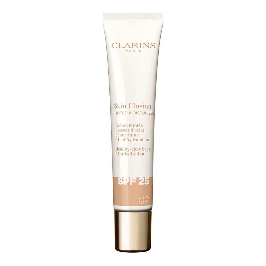 Clarins Skin Illusion Foundation Tinted Moisturizer Spf25 40ml - CLARINS - Duty Free - קלרינס ממציאה מחדש את מראה "האיפור ללא איפור" עם קרם הלחות Skin Illusion Tinted Moisturizer. קרם זה, מעניק כיסוי טבעי וגימור קורן, משפר את מראה העור בצעד פשוט