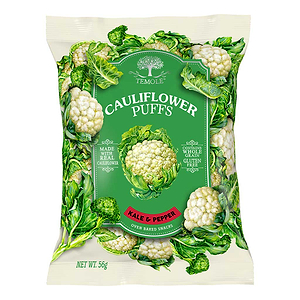 Temole Baked Snack Cauliflower Puffs Kale & Pepper 56g - TEMOLE - Duty Free Temole Baked Snack Cauliflower Puffs Kale & Pepper 56g - TEMOLE - Duty Free