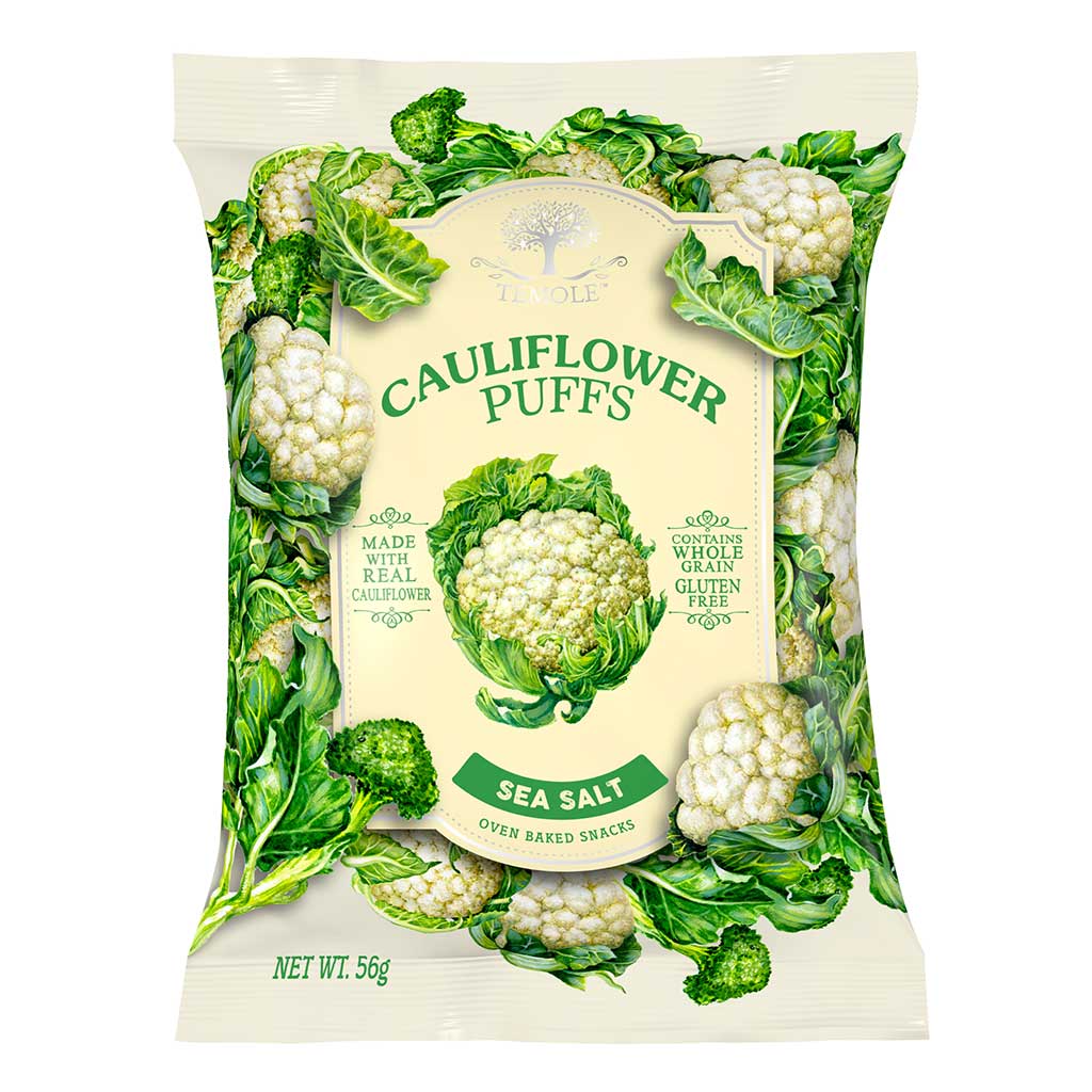 Temole Baked Cauliflower Snack Puffs With Salt 56g - TEMOLE - Duty Free