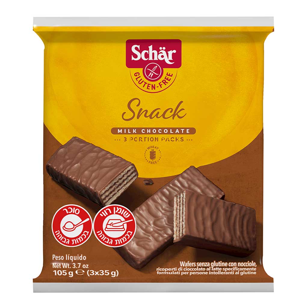 Schar Milk Chocolate Snack Gluten Free 105g - SCHAR - Duty Free Schar Milk Chocolate Snack Gluten Free 105g - SCHAR - Duty Free