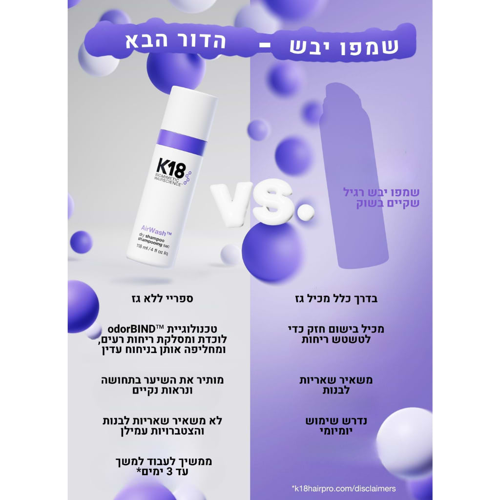 K18 Airwash Dry Shampoo 118ml - K18 - Duty Free
