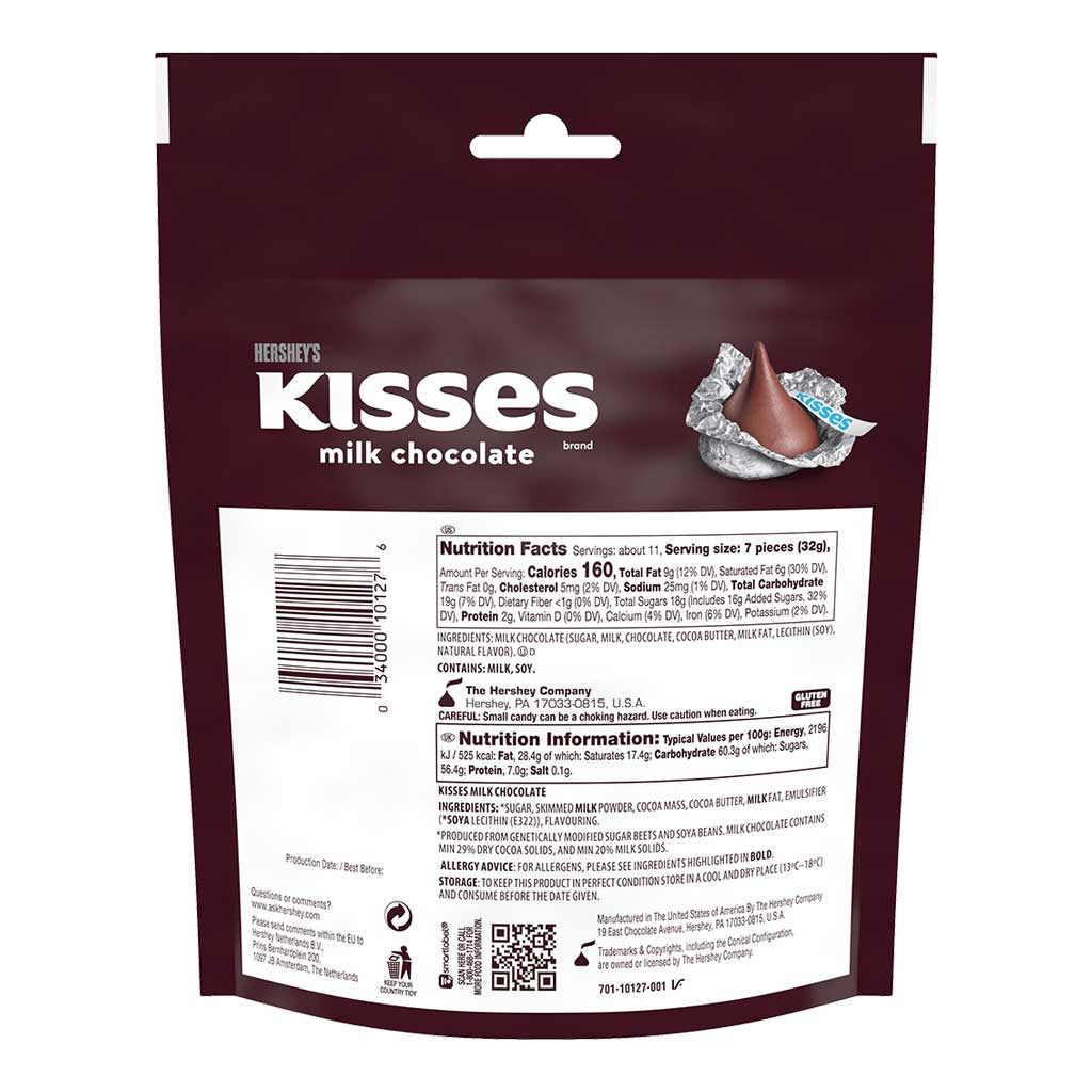 Hershey's Kisses Milk Chocolate 355g - HERSHEYS - Duty Free
