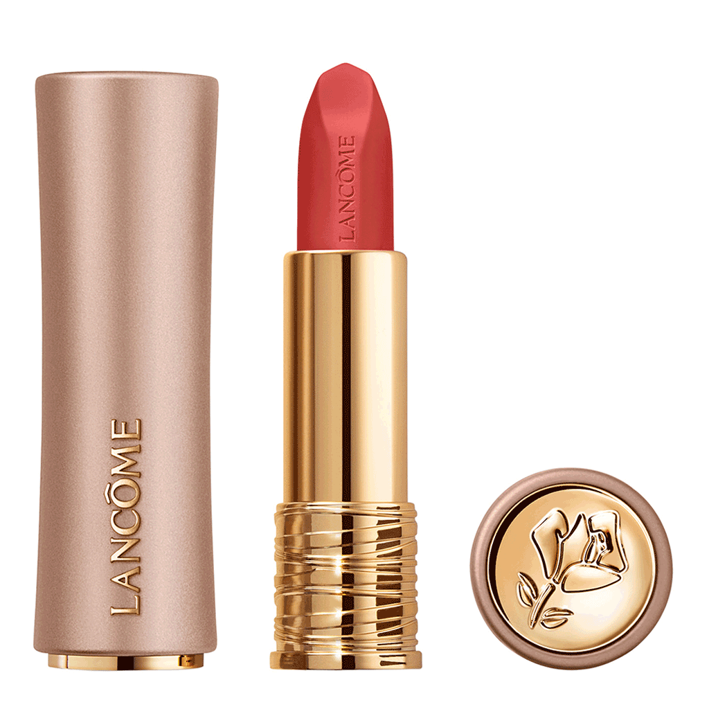 Lancome L'Absolu Rouge Intimatte Matte Lipstick - LANCOME - Duty Free - מאחורי המאט - Intimatte החדש לעולם לא מוותר על הנוחות שלך. בעת המריחה , Intimatte עוטף את שפתייך ומיד לאחר מכן שכבה דקה וקטיפתית של צבע מצפה אותן בתחושת "עור
