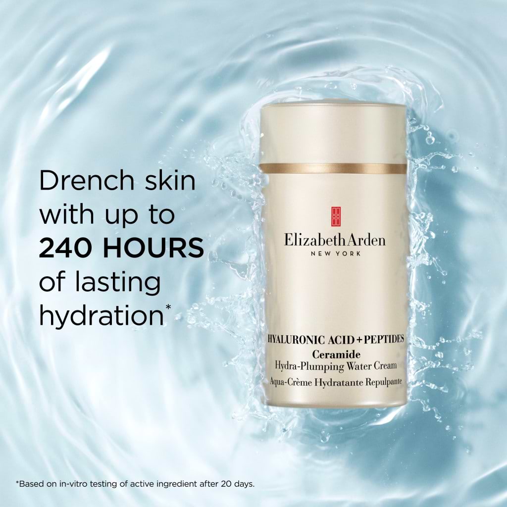 Elizabeth Arden Ceramide Hyaluronic Acid And Peptides Hydra Plumping Water Face Cream 50ml - ELIZABETH ARDEN - Duty Free