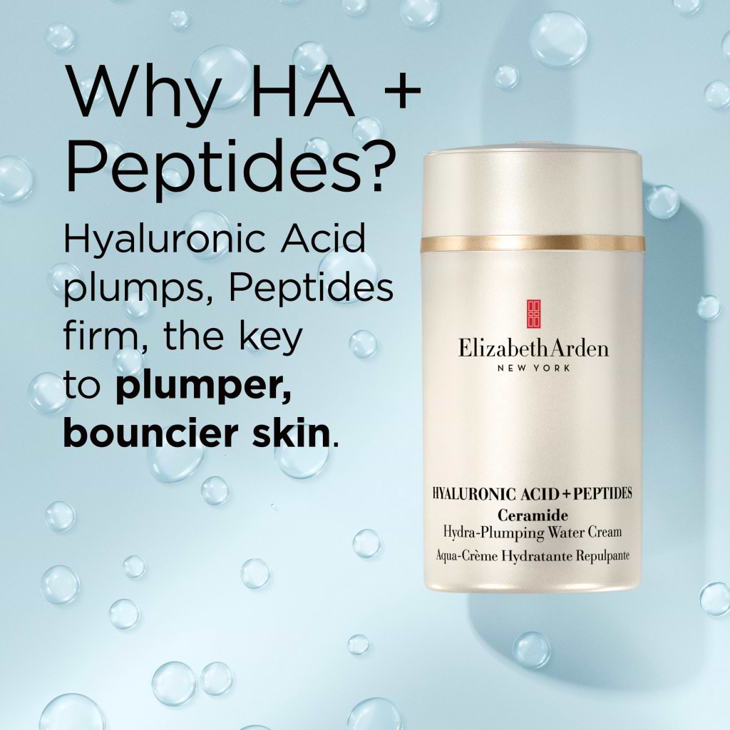 Elizabeth Arden Ceramide Hyaluronic Acid And Peptides Hydra Plumping Water Face Cream 50ml - ELIZABETH ARDEN - Duty Free