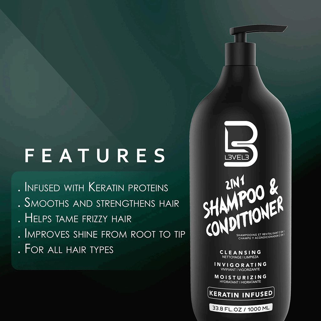 Level3 2 In 1 Shampoo &amp; Conditioner 1000ml - LEVEL3 - Duty Free