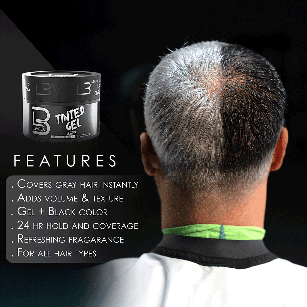 Level3 Tinted Gel Black 250ml - LEVEL3 - Duty Free