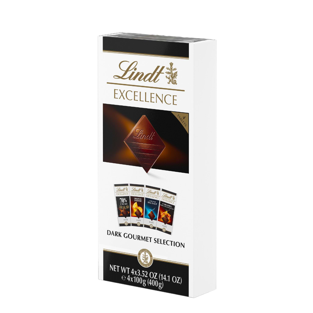 Lindt  Maxi Plaisir Dark Chocolate Kit 4x100g - LINDT - Duty Free
