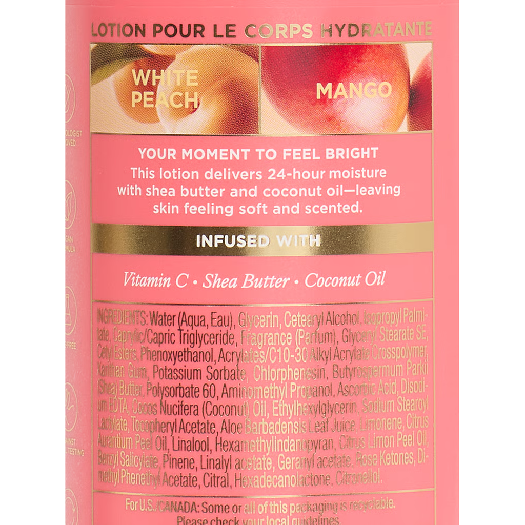 Victoria Secret Natural Beauty White Peach Mango Body Lotion 296ml - VICTORIA SECRET - Duty Free