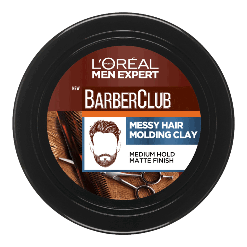 Loreal Paris Men Expert Barber Club Messy Hair Clay 75ml - LOREAL PARIS - Duty Free